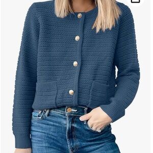 4/$20 Knit Blue Cardigan with Long Sleeves